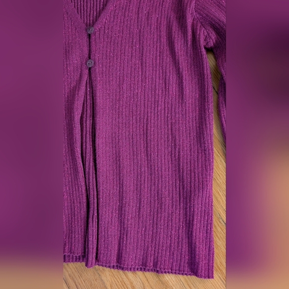 Zara Kids Ribbed Plum Cardigan - Picture 2 of 6